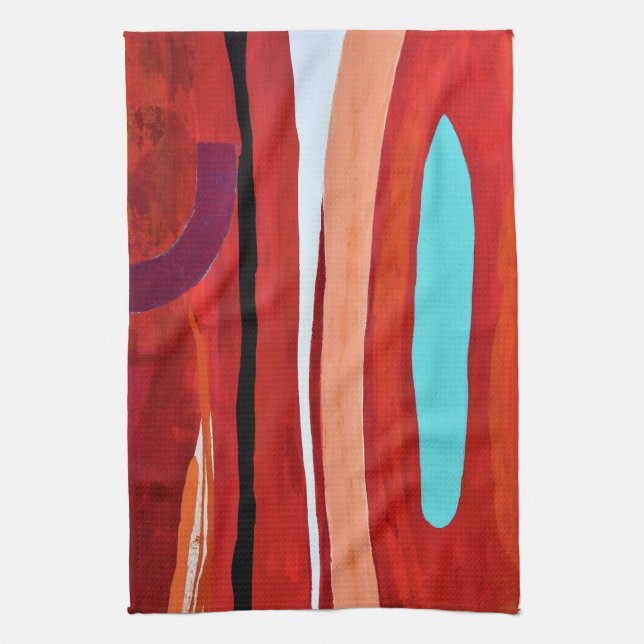 Toalla de cocina con llama azul (Vertical)