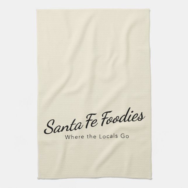 Toalla de cocina con logo de Santa Fe Foodies (Vertical)