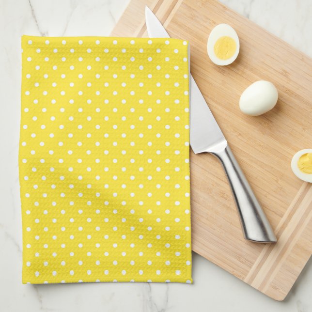 Toalla de cocina con lunares (Doblado Cuarto)