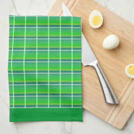 Toalla de cocina con motivos retro de color verde 