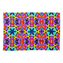 Toalla de cocina con motivos rojos amarillos