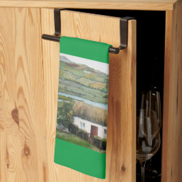 Toalla de cocina con paisaje de cabaña irlandesa