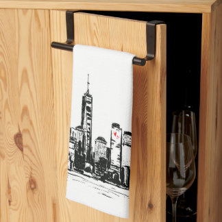 Toalla de cocina con paisaje de la ciudad de Nueva