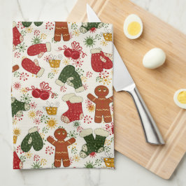 Toalla de cocina con patrón de galletas de pan de 