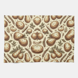 Toalla de cocina con patrón de papa