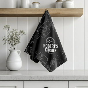 Toalla de cocina con pizarra personalizada Cus
