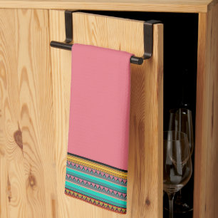 Toalla de cocina con rayas aztecas