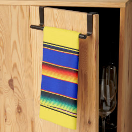 Toalla de cocina con rayas de serape coloridas