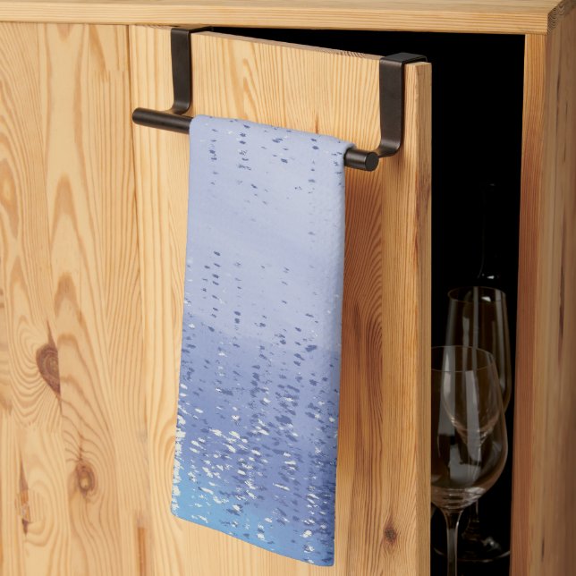 Toalla de cocina con salpicaduras de pintura abstr (Pliegue de tercios)