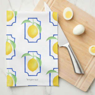 Toalla de cocina con toalla de té de limón de vera