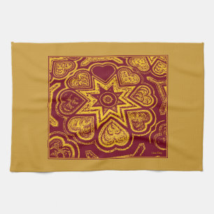 Toalla de cocina "Corazones de Otoño"