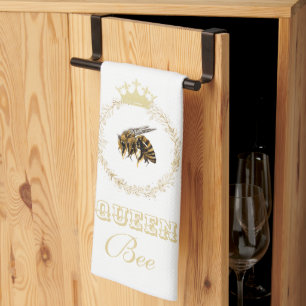 Toalla de cocina Corona de Abeja Reina Dorada Vint