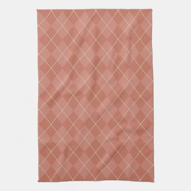 Toalla de cocina Country Red Argyle (Vertical)