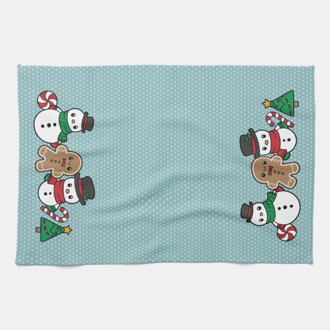 Toalla de cocina Cute Snow Pals (Horizontal)