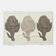 Toalla de cocina de 3 alcachofas