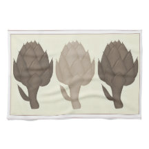 Toalla de cocina de 3 alcachofas