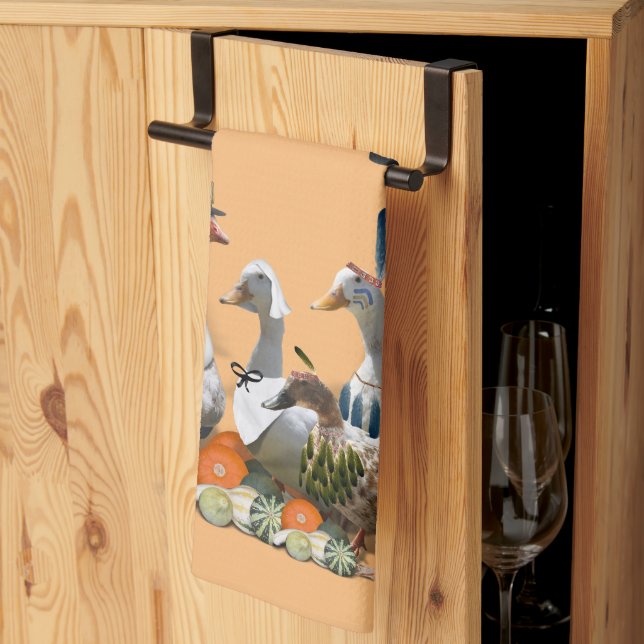 Toalla de cocina de Acción de Gracias para peregri (Pliegue de tercios)