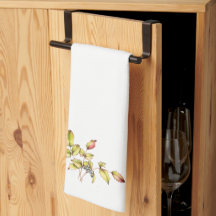 Toalla de cocina de acuarela barberry