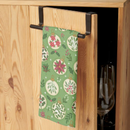 Toalla de cocina de adorno de Navidad dibujada a m