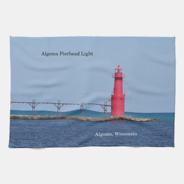 Toalla de cocina de Algoma Pierhead Light (Horizontal)