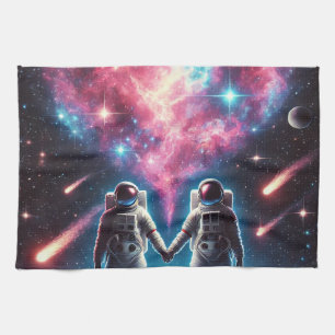 Toalla de cocina de amor astronauta