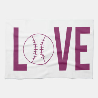 Toalla de cocina de amor por béisbol
