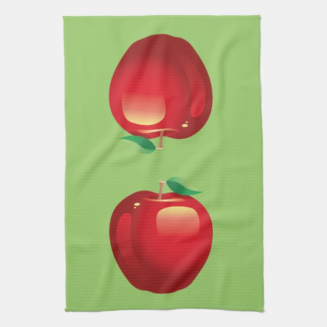 Toalla de cocina de Apple roja (Vertical)
