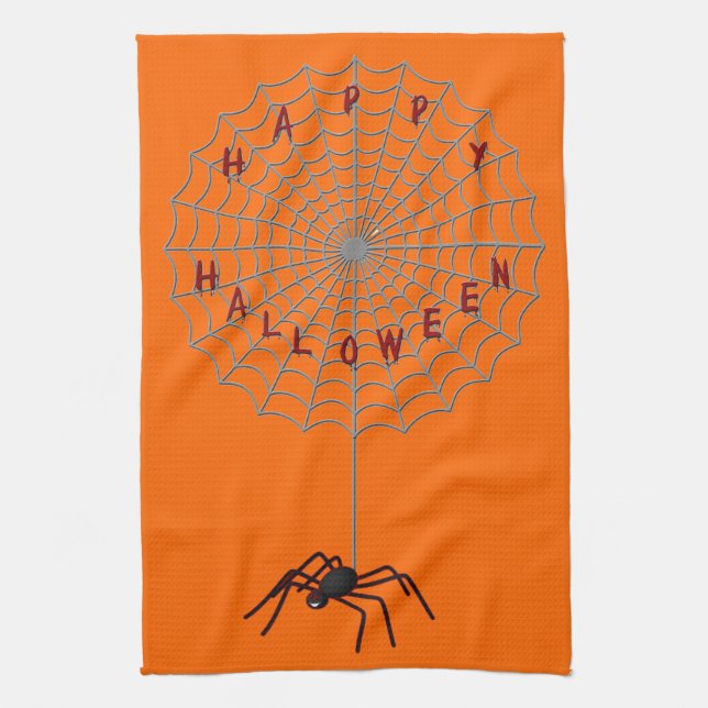 Toalla de cocina de araña de Halloween (Vertical)