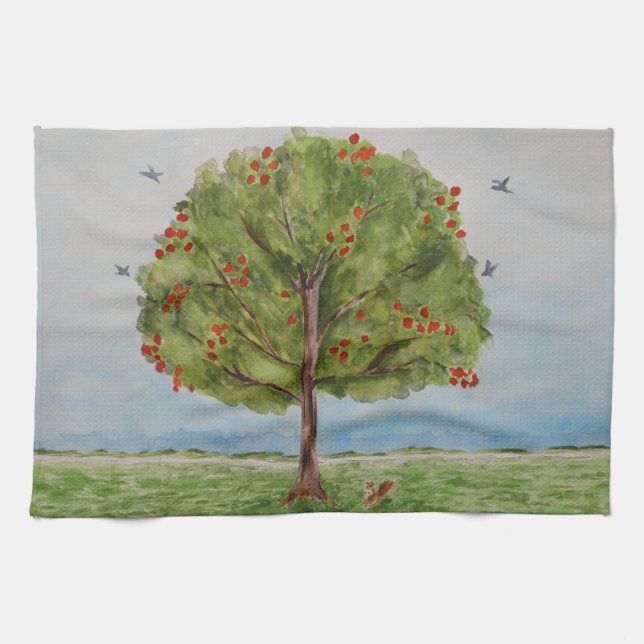 Toalla de cocina de árbol (Horizontal)