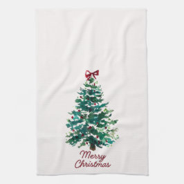 Toalla de cocina de árbol de Navidad alegre