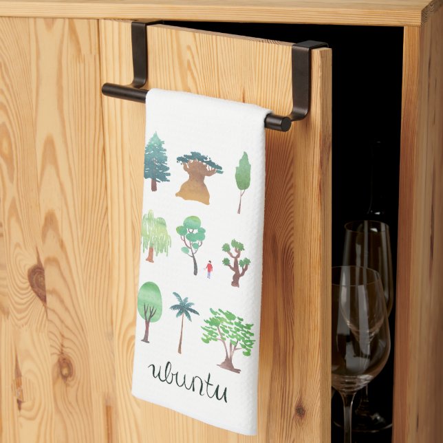 Toalla de cocina de árbol de Ubuntu (Pliegue de tercios)