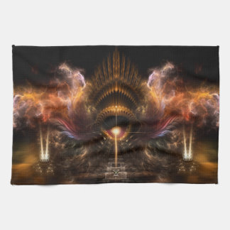 Toalla de cocina de arte fractal de Wind Storm