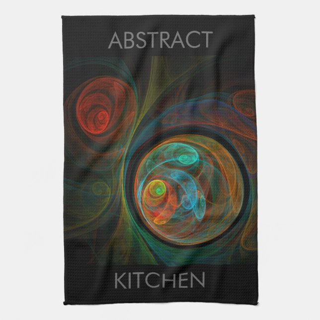 Toalla de cocina de arte resumida (Vertical)