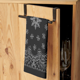Toalla de cocina de Bandana negra