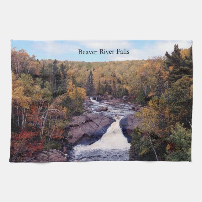 Toalla de cocina de Beaver River Falls (Horizontal)