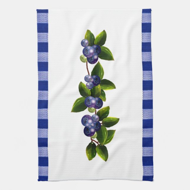 Toalla de cocina de Blueberries (Vertical)