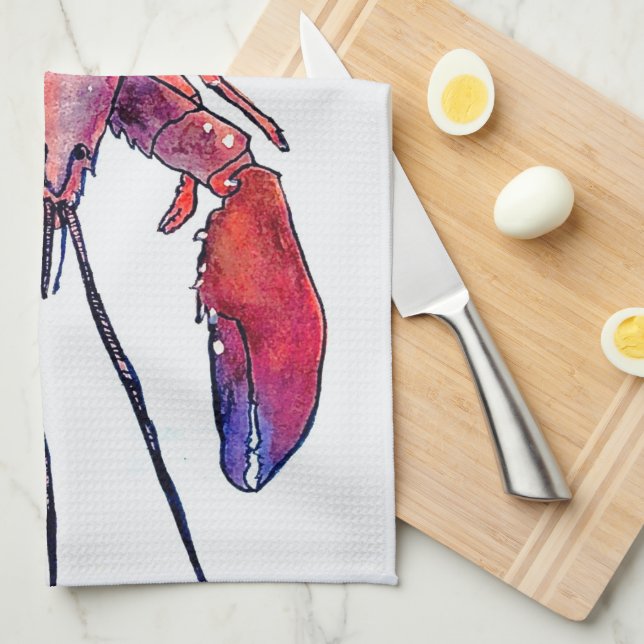 Toalla de cocina de bogavante de Nueva Inglaterra (Doblado Cuarto)