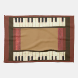 toalla de cocina de borde de piano keys