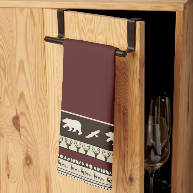 Toalla de cocina de bosques de otoño (Pliegue de tercios)