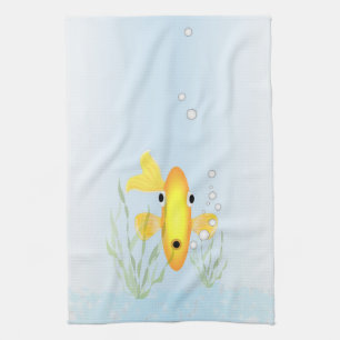 Toalla de cocina de Bowl de peces dorados