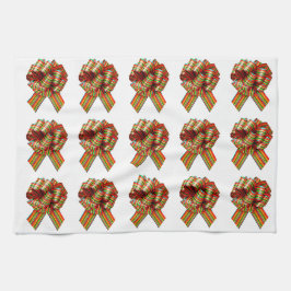 Toalla De Cocina De Bows Rojo Y Verde