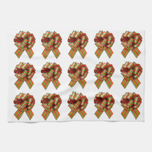 Toalla De Cocina De Bows Rojo Y Verde