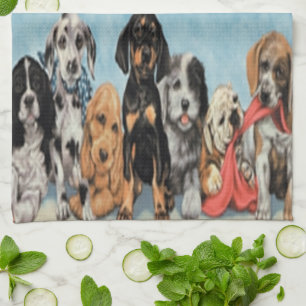 Toalla de cocina de cachorros