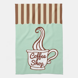 Toalla de cocina de cafetería con menta