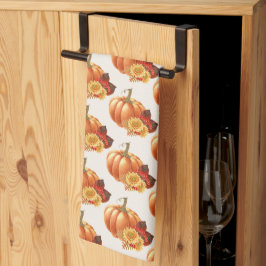 Toalla de cocina de calabaza otoñal