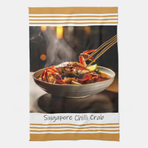 Toalla de cocina de cangrejo chile de Singapur