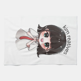 Toalla de cocina de chica linda Chibi de anime