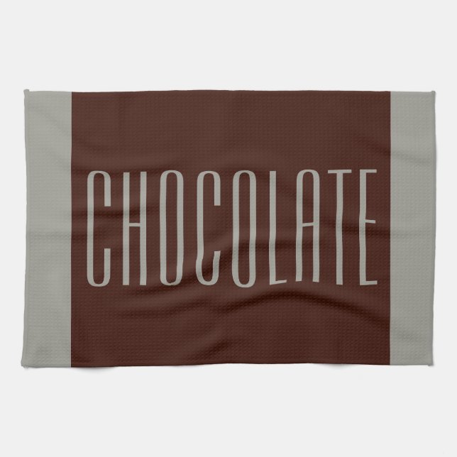 Toalla de cocina de chocolate (Horizontal)
