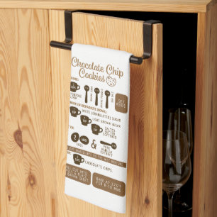 Toalla de cocina de chocolate con receta de chile