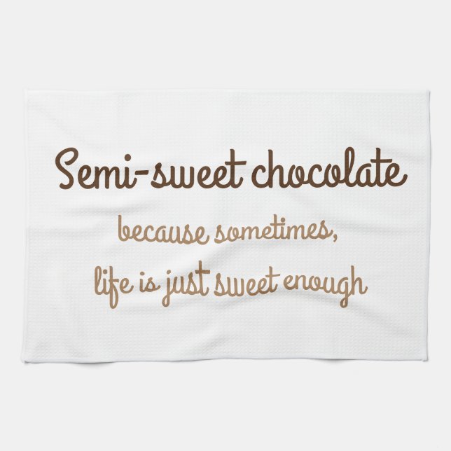 Toalla de Cocina De Chocolate Semirdulce - Un Toqu (Horizontal)